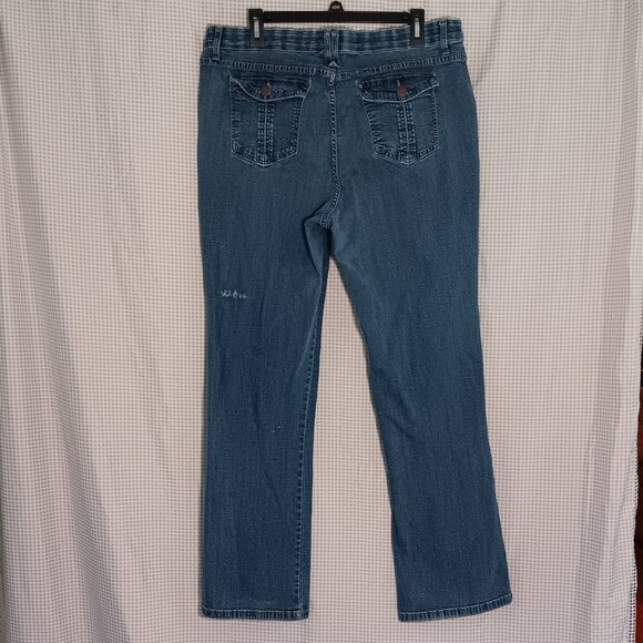 Lee Riders Factory Distressed Bootcut Jeans Plus Size 16W/18 *See Description* - Picture 2 of 11